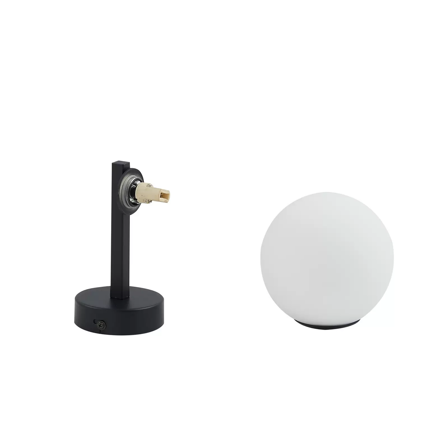 Lucande Wandleuchte Bidolo Schwarz Glas ø 12 Cm Ip44 Wandlampe Lampe Leuchte B-Ware - 4251911778021
