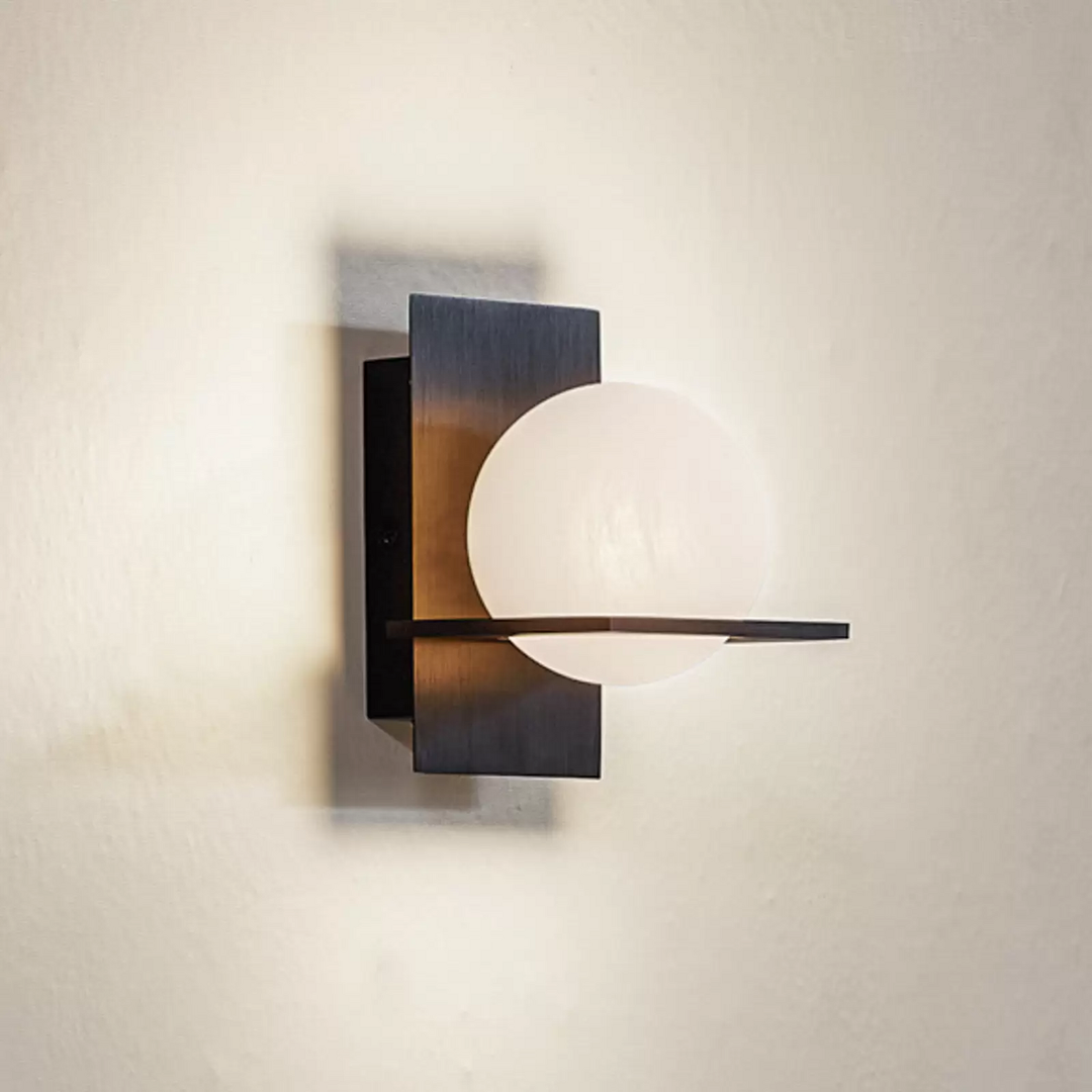 Lucande Wandleuchte Kulka Wandlampe Wandlicht Leuchte 1 Flammig Schwarz Glas G9 B-Ware