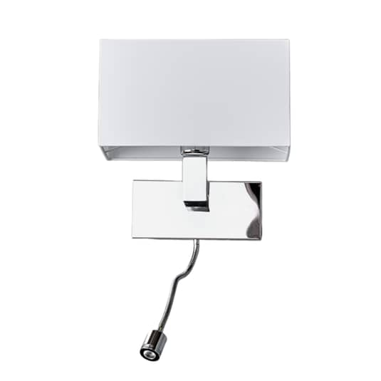 B-Ware Lucande Wandleuchte Wandlampe Tamara Led Flexarm Stoff Metall Weiß Chrom Schalte - 4251096513097