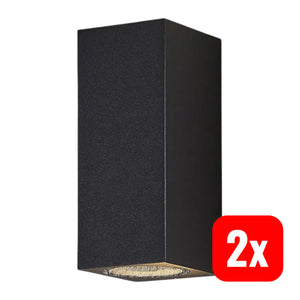 B-Ware Lucande Außenwandstrahler Lavina Außenwandleuchte Dunkelgrau Gu10 2 Flg 2 Stück