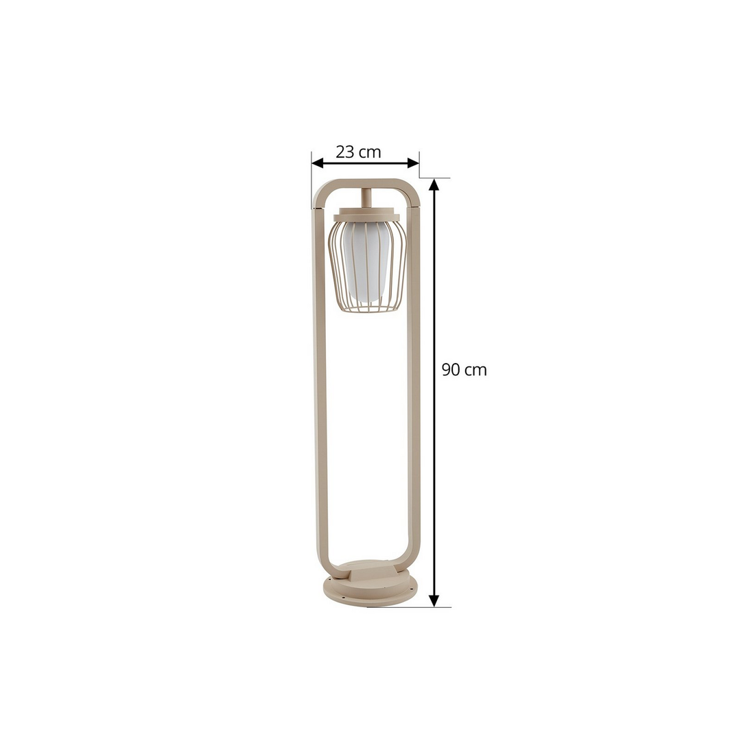 Lucande Wegeleuchte Außenleuchte Chandan Beige Metall Ip54 90 Cm Gartenleuchte B-Ware - 4251911799729