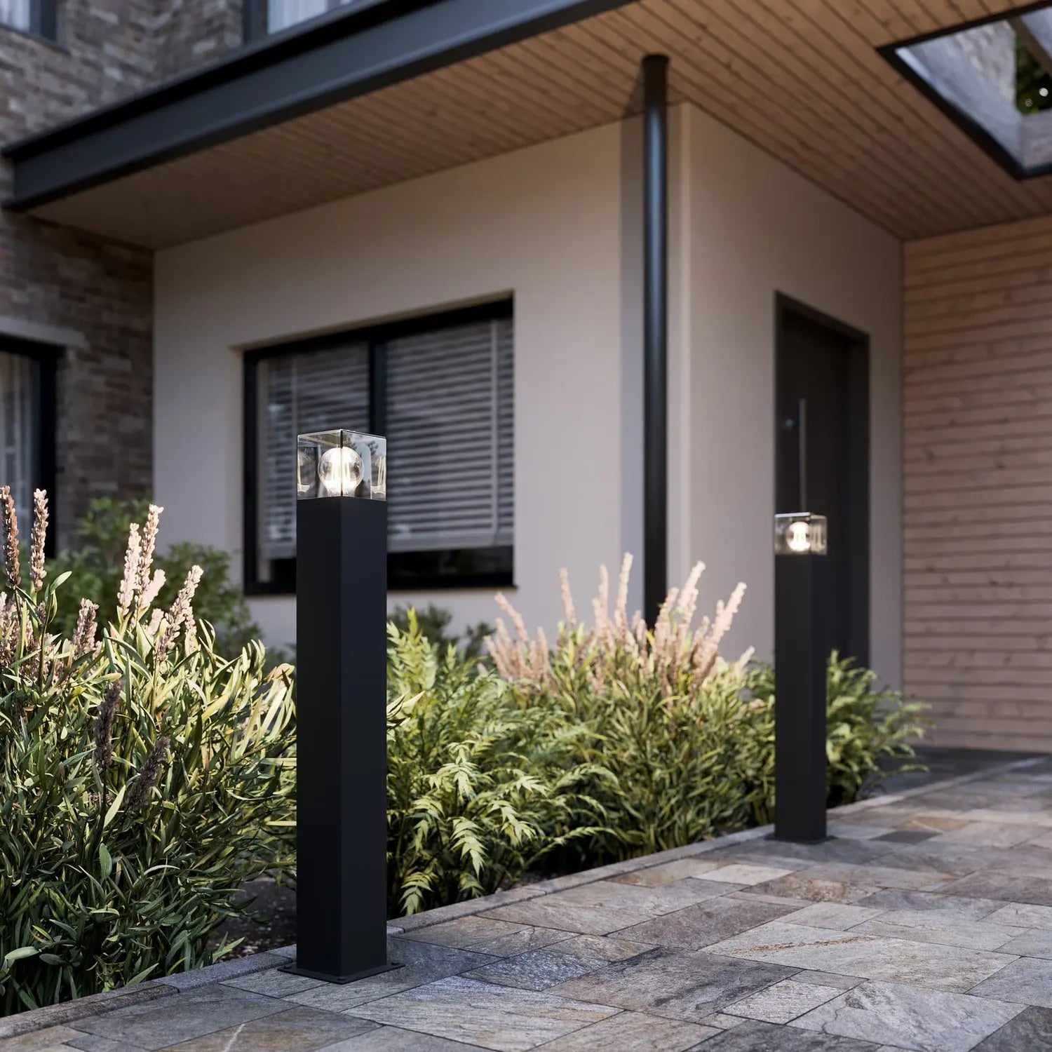 B-Ware Lucande Keke Wegeleuchte Gartenleuchte Außenleuchte Wegelicht Sockelleuchte E27