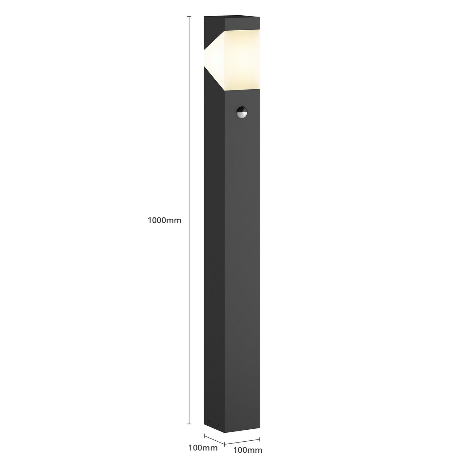B-Ware Lucande Wegeleuchte Kiran Mit Bewegungsmelder Garten Grau Ip44 Led Sockelleuchte