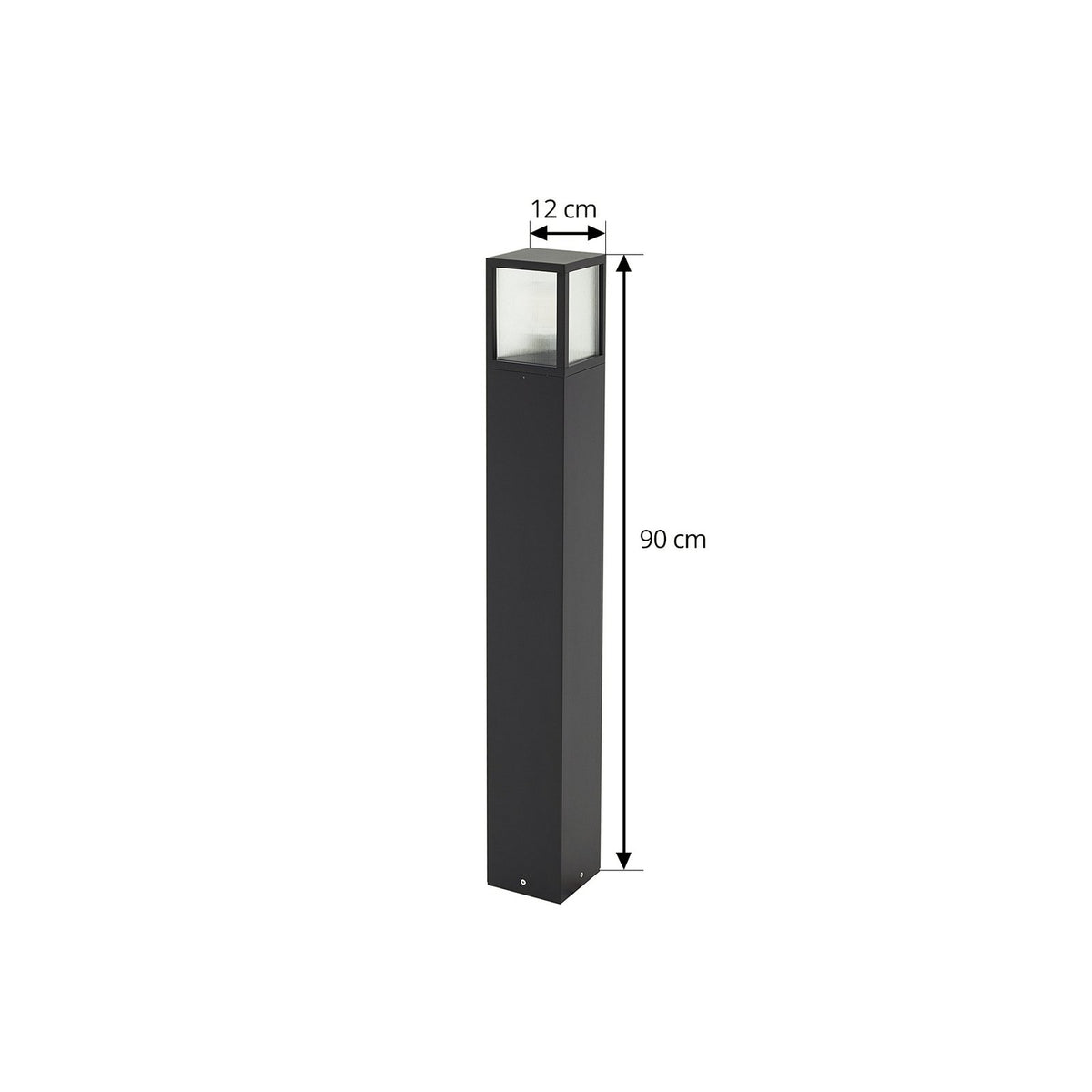 Lucande Wegeleuchte Außenleuchte Klemens Gartenlampe schwarz Metall IP54 90 cm - 4251911799392