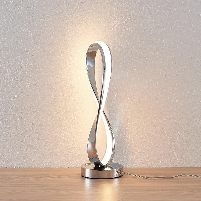 B-Ware Lucande Xalia Led Tischlampe Leuchte Lampe Tischlampe Designerlampe Chrom Weiß - 4251096573831