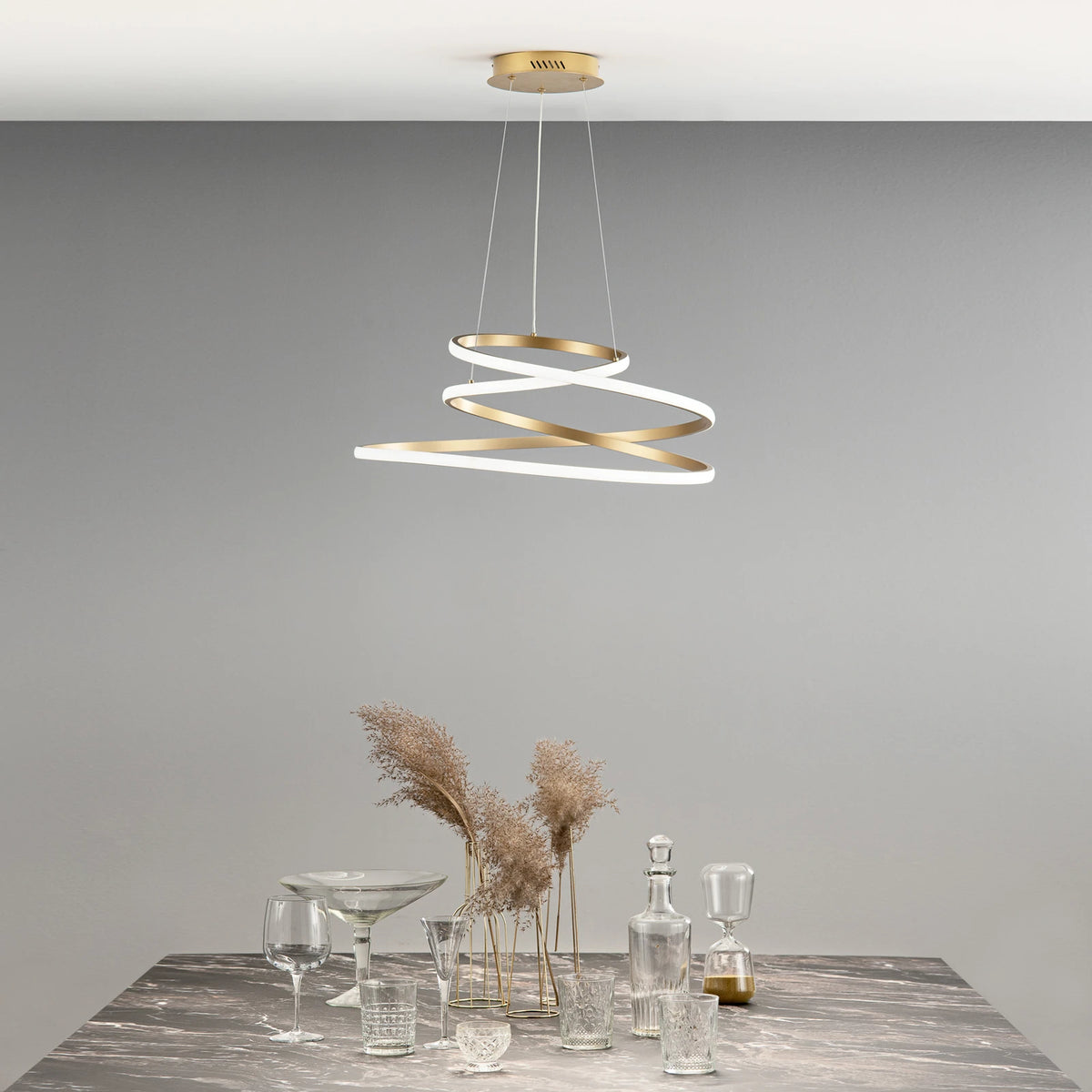 Luce Ambiente Design Hängeleuchte Pendelleuchte LED gold Coaster Ø 60 cm CCT - 8031414885015