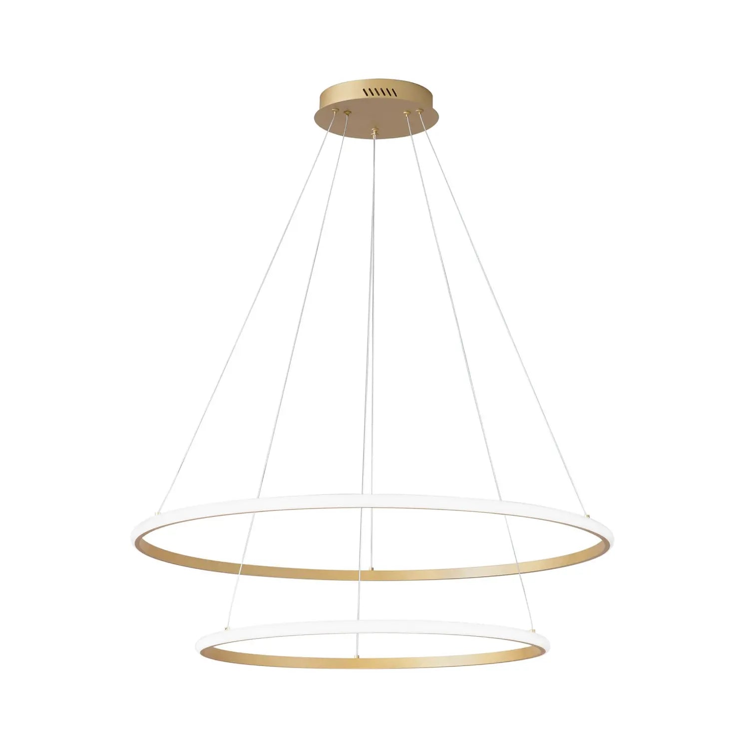 B-Ware Luce Ambiente Design Pendelleuchte Hängelampe Led Axis Gold Metall Beleuchtung - 8031414937141