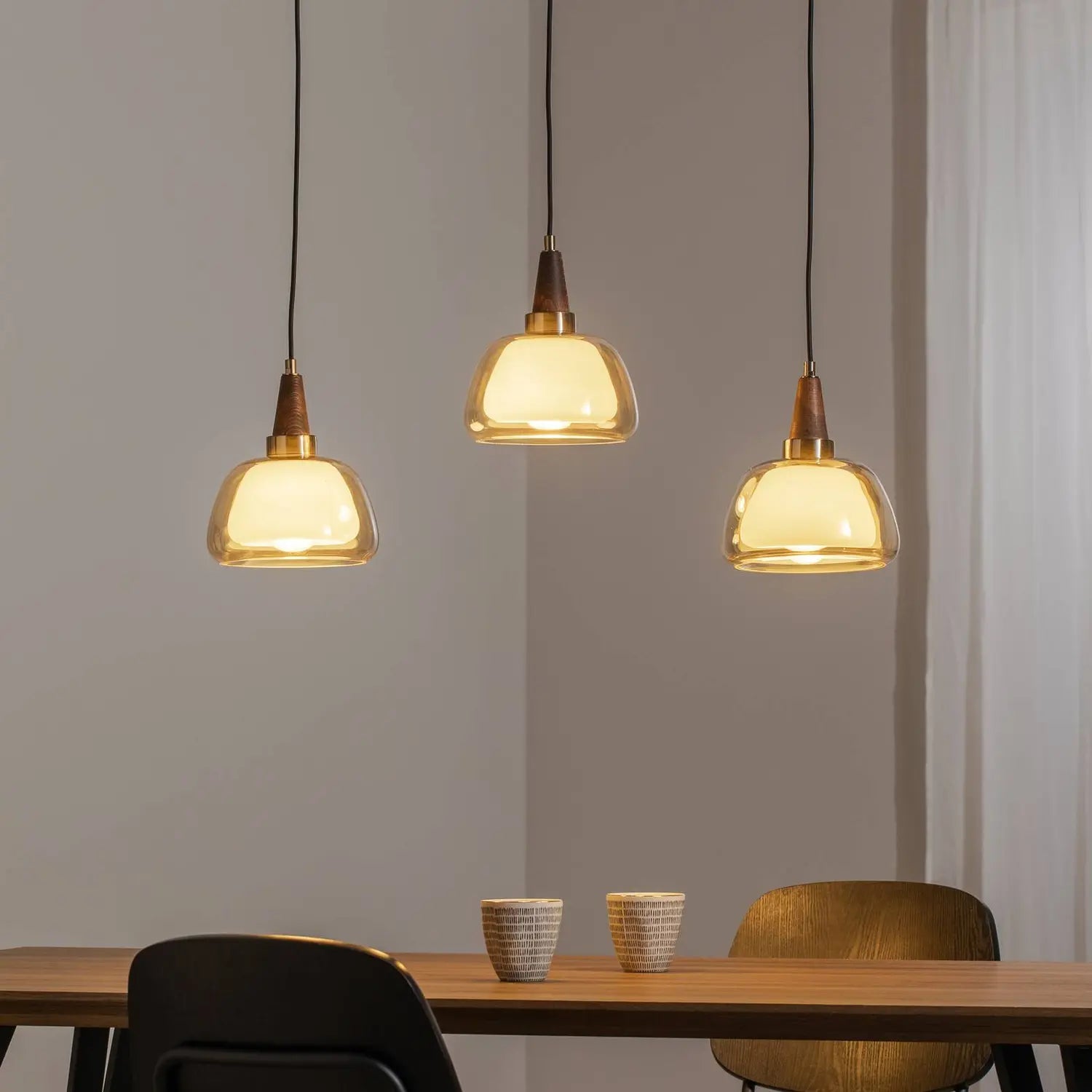 B-Ware Lucea Hängeleuchte Pendelleuchte Ermo Glas Messing Linear Länge 81 Cm E27 Led - 8698525682454