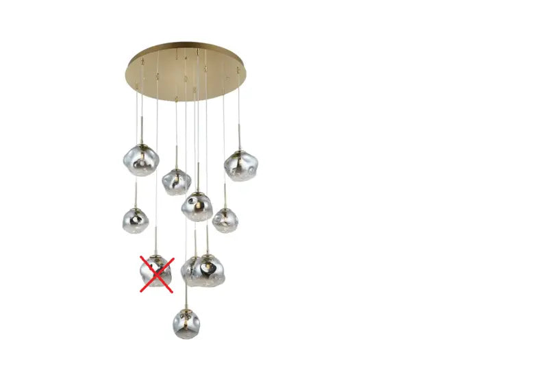 B-Ware Lucea Hängeleuchte Pendelleuchte Herman Deckenlampe Glas ø66cm Siehe Text/Foto - 8698525682614