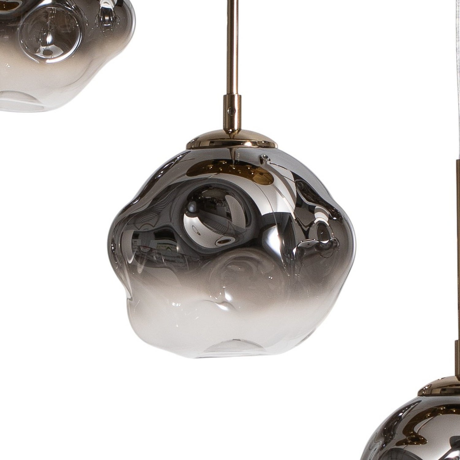 B-Ware Lucea Hängeleuchte Pendelleuchte Herman Deckenlampe Glas Gold Rauchgrau L97cm - 8698525682607