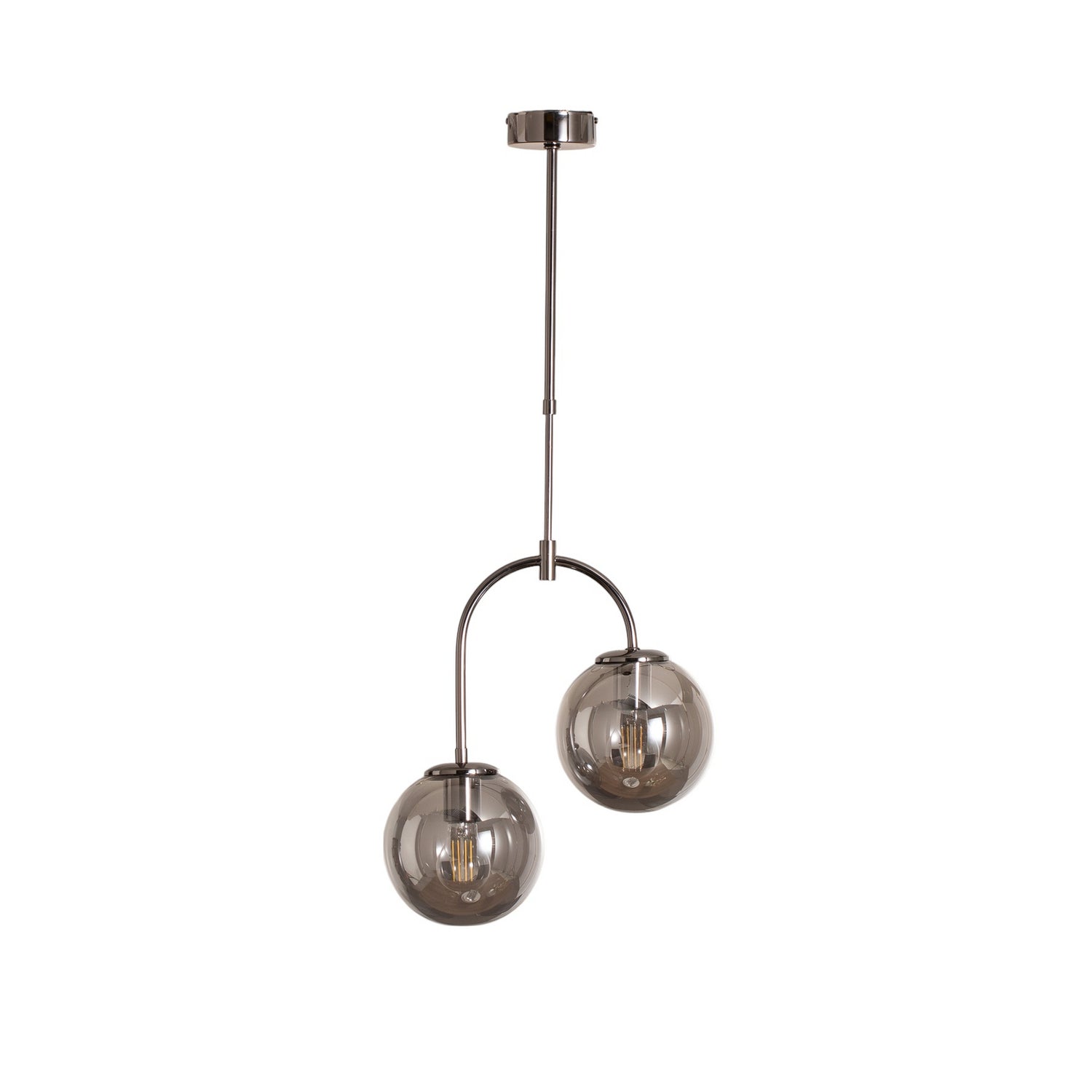 B-Ware Lucea Hängeleuchte Pendelleuchte Portemo Glas Rauchgrau Nickel Siehe Text/Foto - 8698525682102