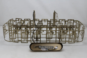 B-Ware Lucea Kronleuchter Deckenleuchte Karmella 100 Cm Messing Antik 12flg