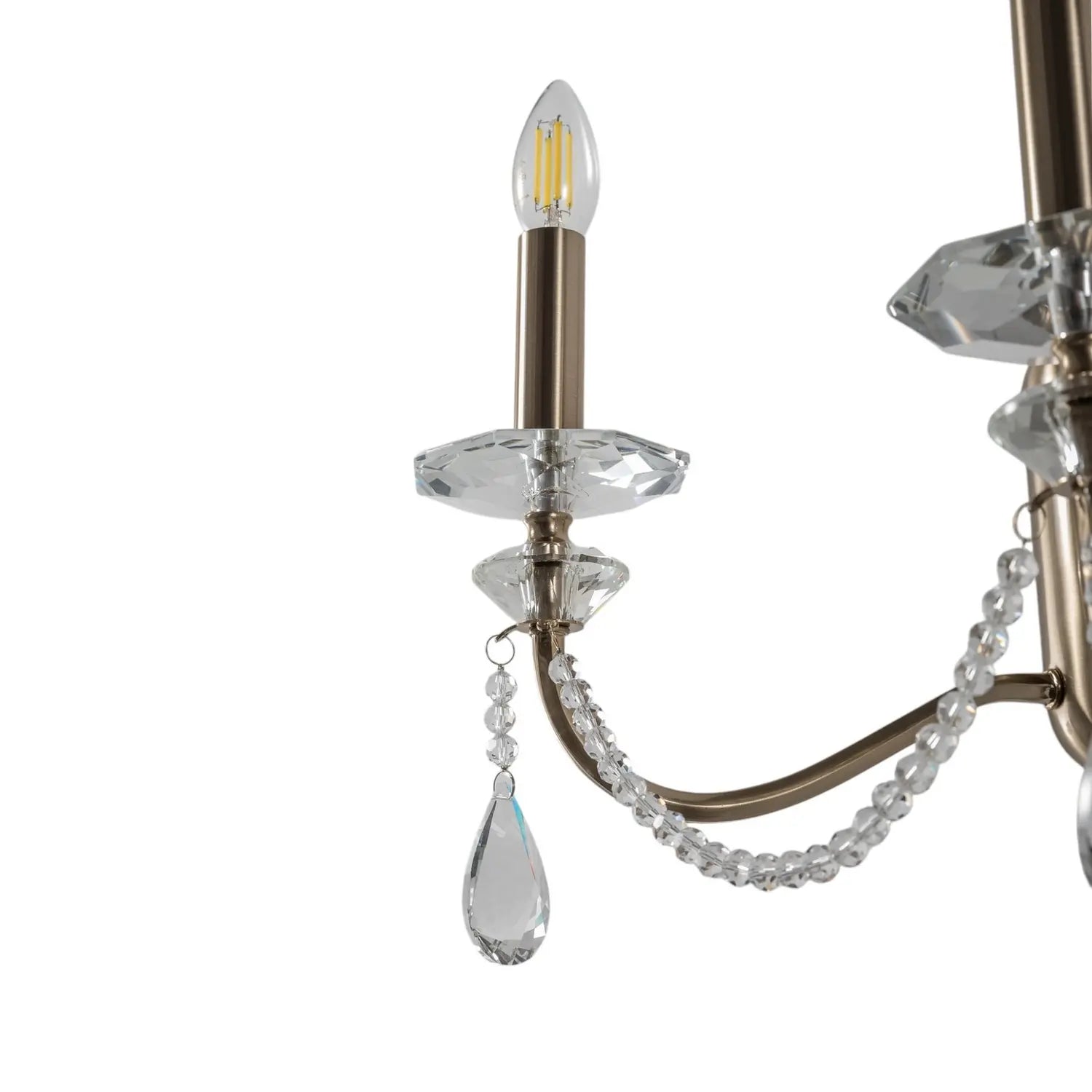 B-Ware Lucea Wandleuchte Wandlampe Adone Messing Kristallglas 2 Flg Lampe Höhe 30 Cm  - 8698525681990