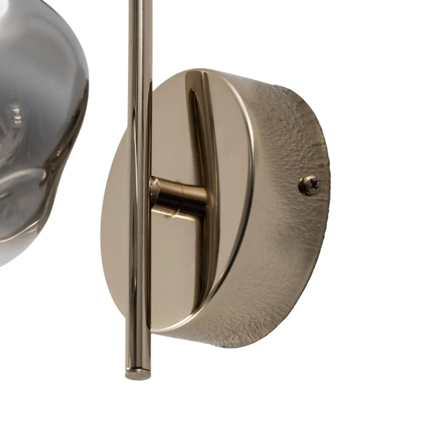 B-Ware Lucea Wandleuchte Wandlampe Herman Glas Eisen Gold Rauchgrau Beleuchtung Innen - 8698525686773