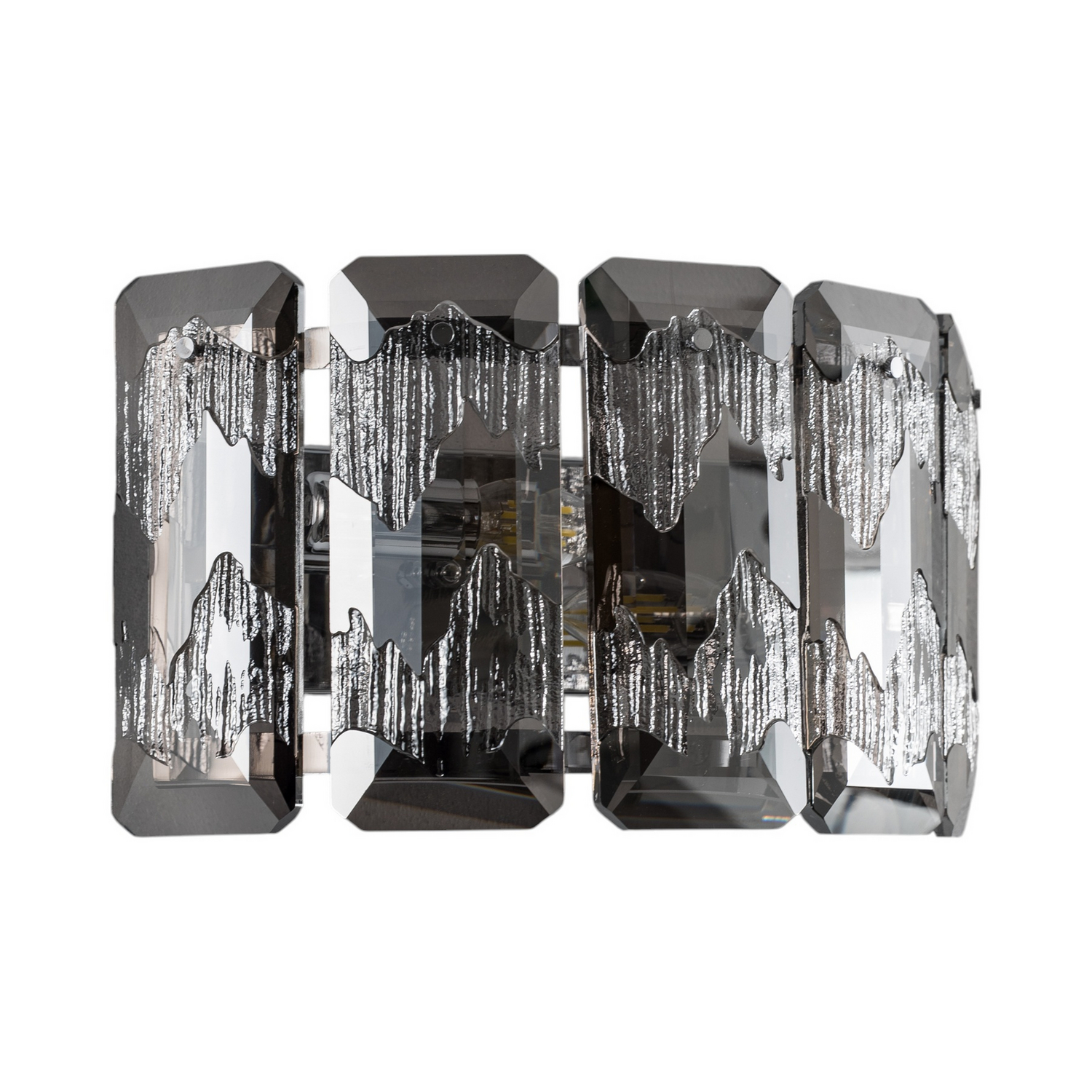 Lucea Orvin Wandleuchte Lampe Wandlampe Chrom Glas 2flammig Transparent B-Ware - 8698525683178