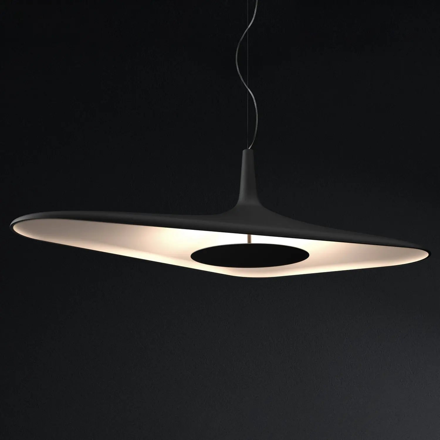 B-Ware Luceplan Pendelleuchte Hängelampe Soleil Noir Led Schwarz Kunststoff Pu - 8051414547034
