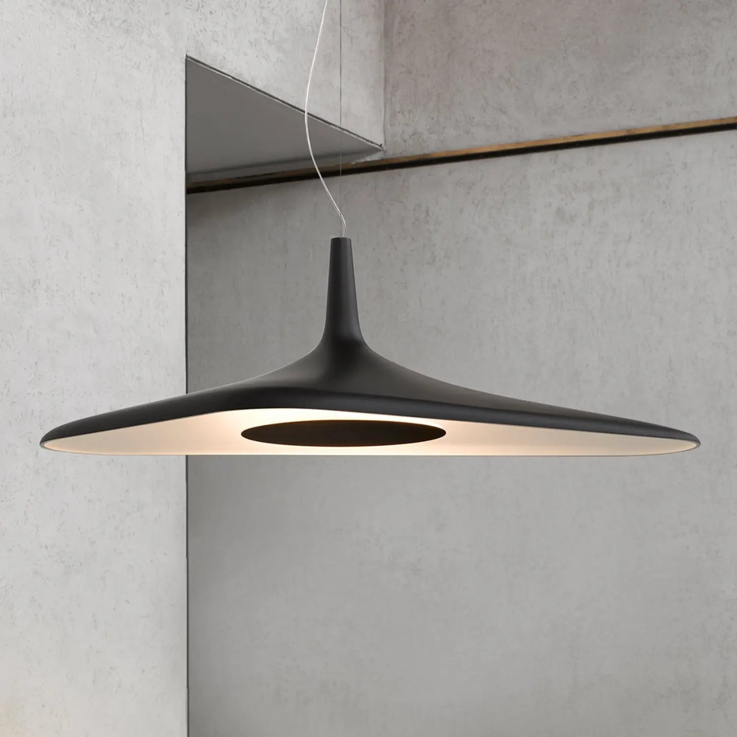 B-Ware Luceplan Pendelleuchte Hängelampe Soleil Noir Led Schwarz Kunststoff Pu - 8051414547034
