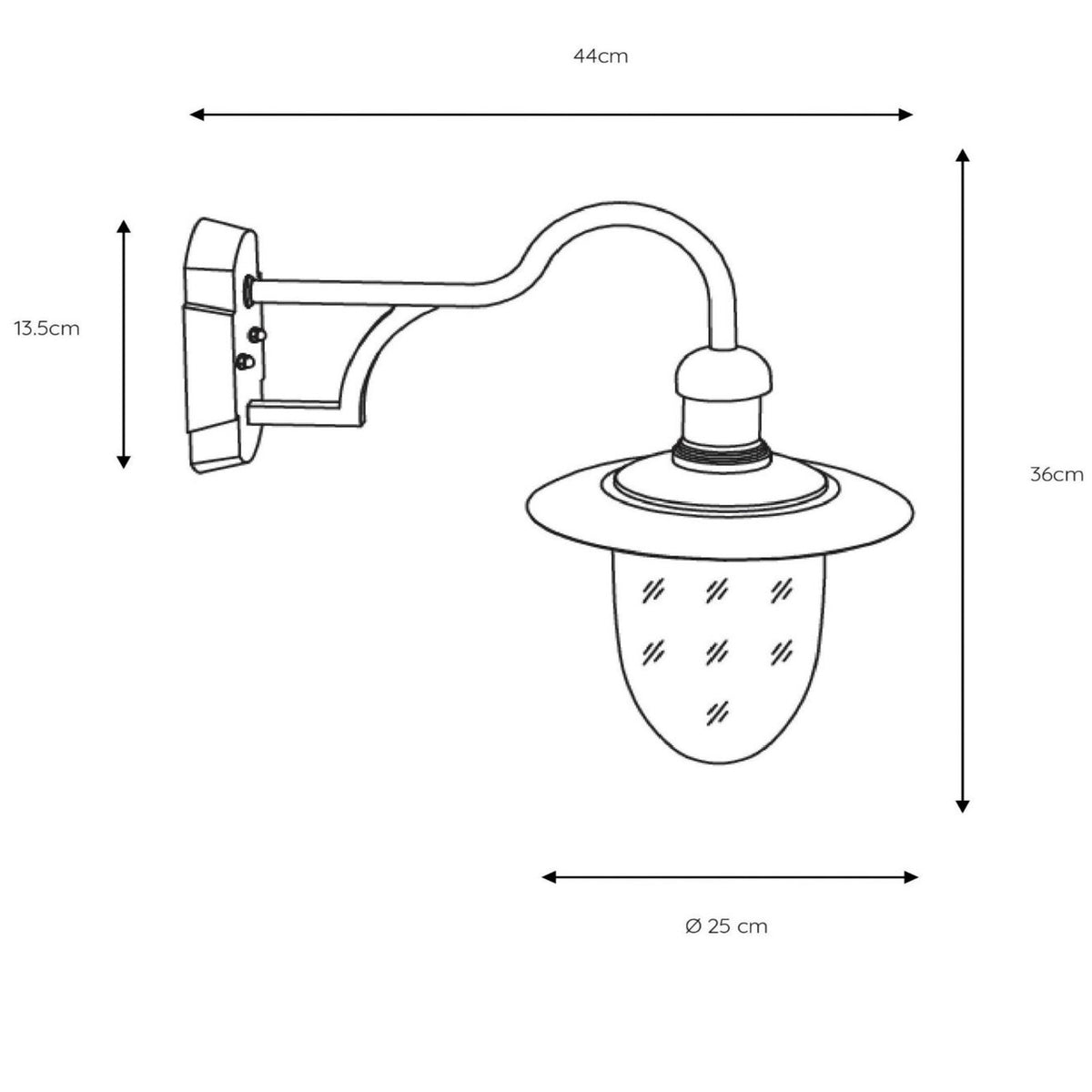 Lucide Außenwandleuchte Cottage Gartenleuchte Terrassenleuchte Außenlampe E27 - 5411212113498