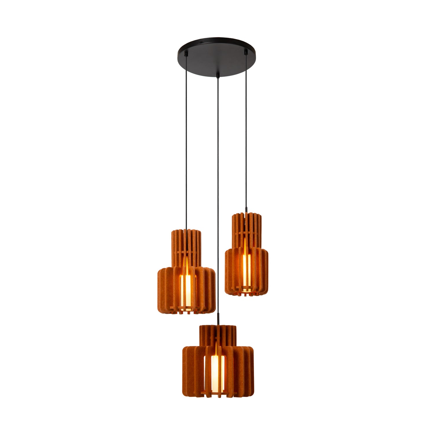 B-Ware Lucide Hängelampe Pendelleuchte Rollo Terrakotta Glas Beleuchtung Siehe Text - 5411212452818