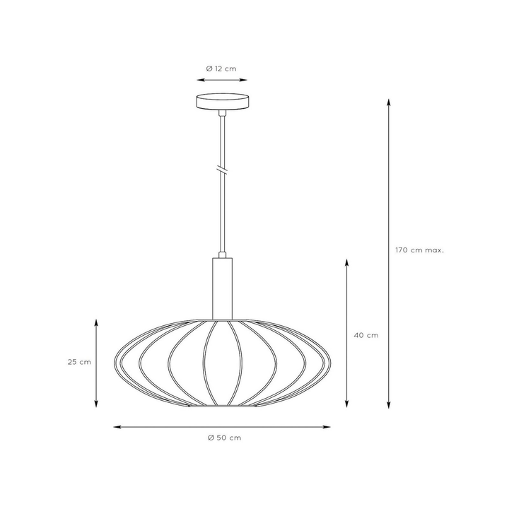 Lucide Hängeleuchte Pendelleuchte Corina Schwarz ø 50 Cm E27 1 Flammig Lampe B-Ware