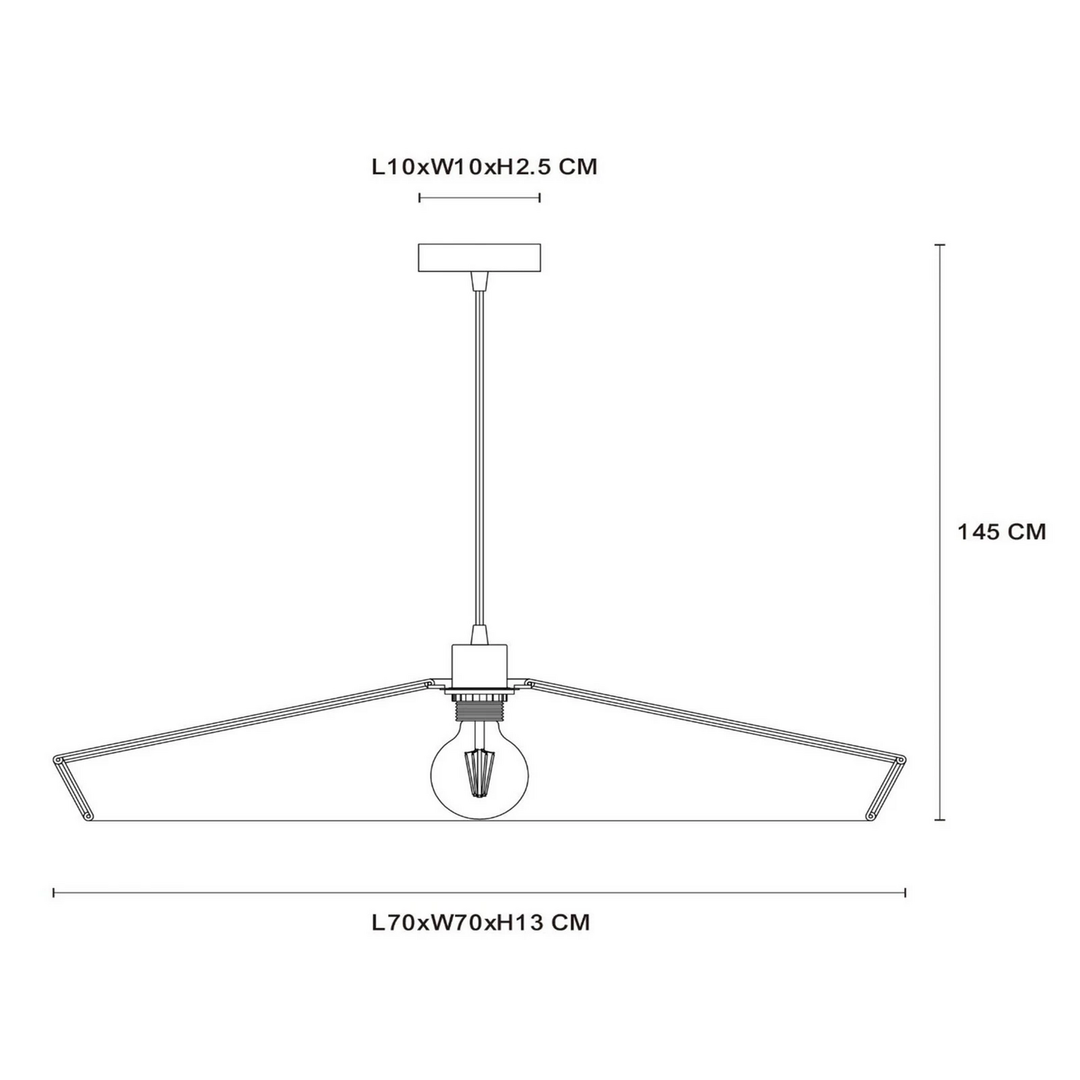 Lucide Hängeleuchte Pendelleuchte Yunkai Hängeleuchte Papier Einflammig ø 70cm   B-Ware