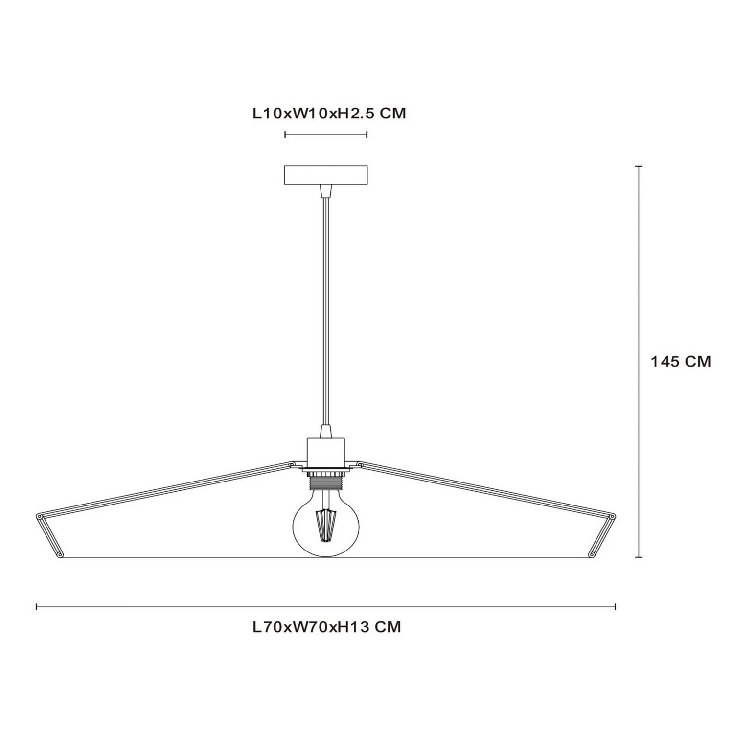 Lucide Hängeleuchte Pendelleuchte Yunkai Hängeleuchte Papier Einflammig ø 70cm   B-Ware