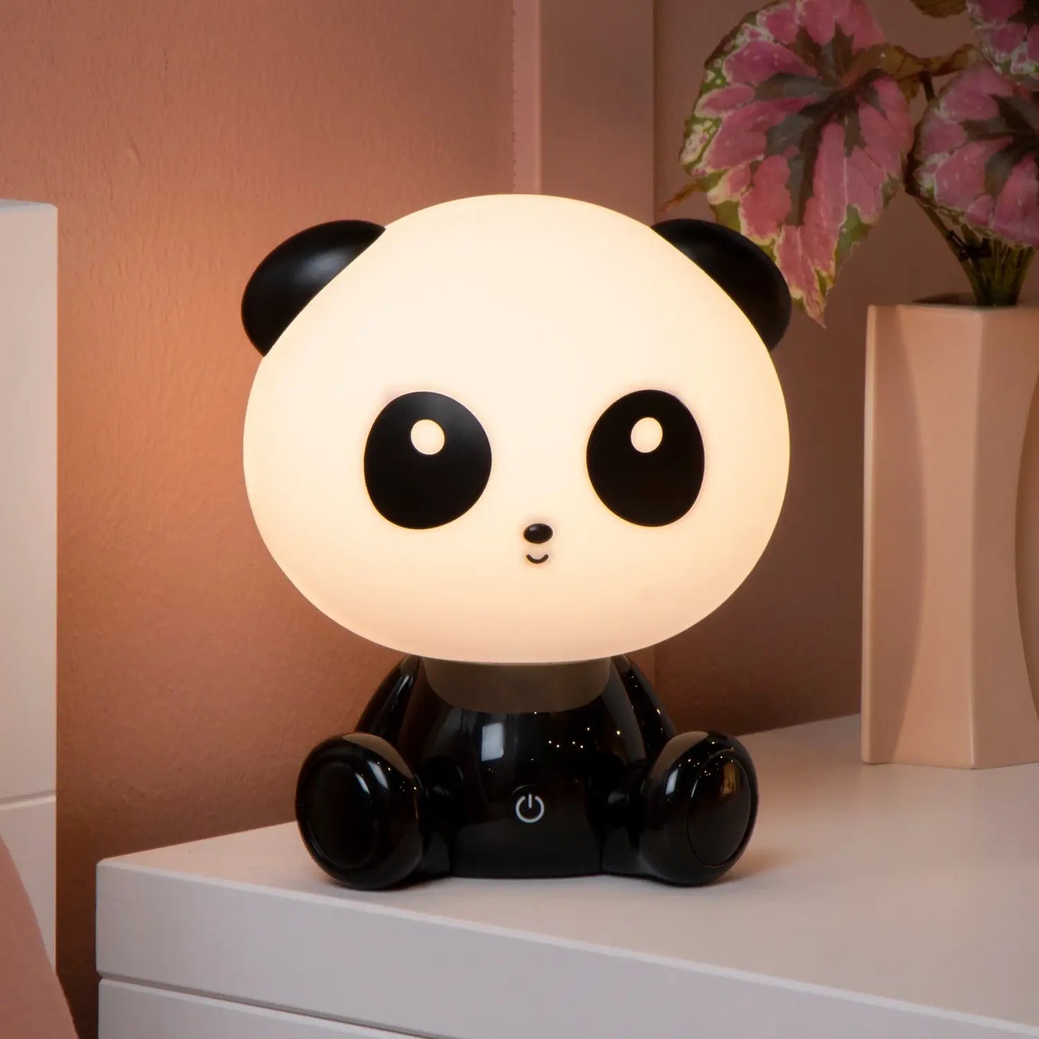 B-Ware Lucide Kindertischleuchte Nachttischlampe Dodo Panda Weiß Schwarz Dimmbar Abs - 5411212712776