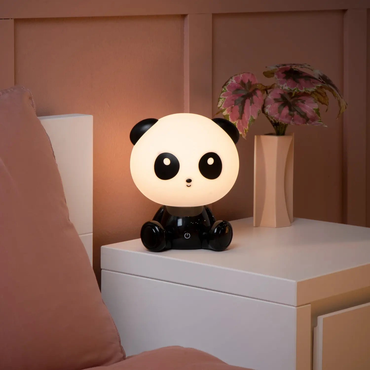 B-Ware Lucide Kindertischleuchte Nachttischlampe Dodo Panda Weiß Schwarz Dimmbar Abs - 5411212712776