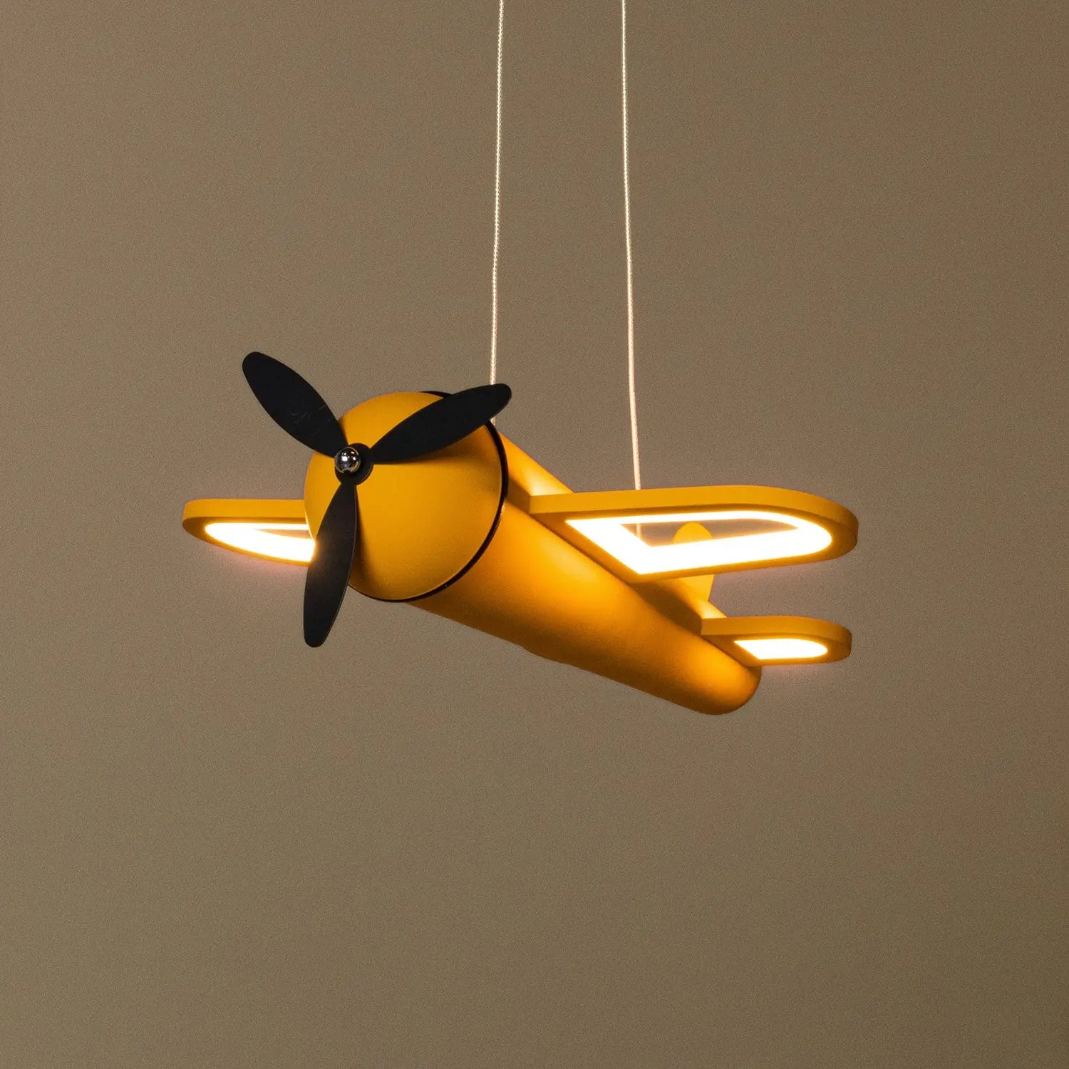 B-Ware Lucide Hängeleuchte Pendellampe Kinderzimmer Led Fokker Gelb Eisen Beleuchtung - 5411212771483