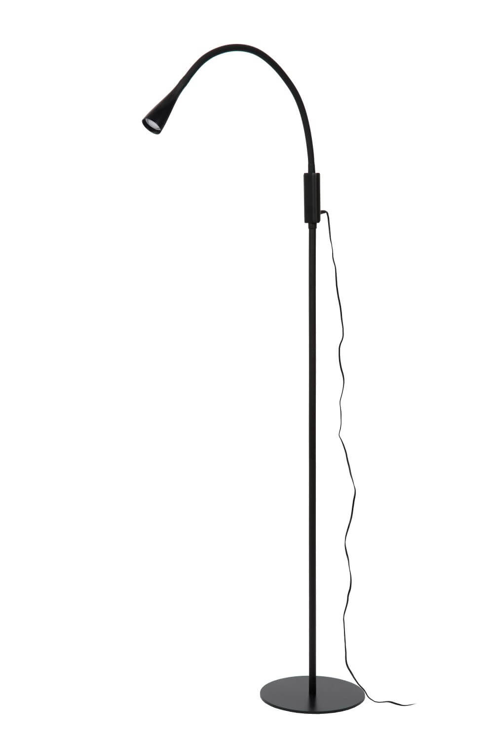 Lucide Led Stehlampe Zozy Leselampe Schwarz 3 Step Dim Höhe 145 Cm Flexarm B-Ware - 5411212185846