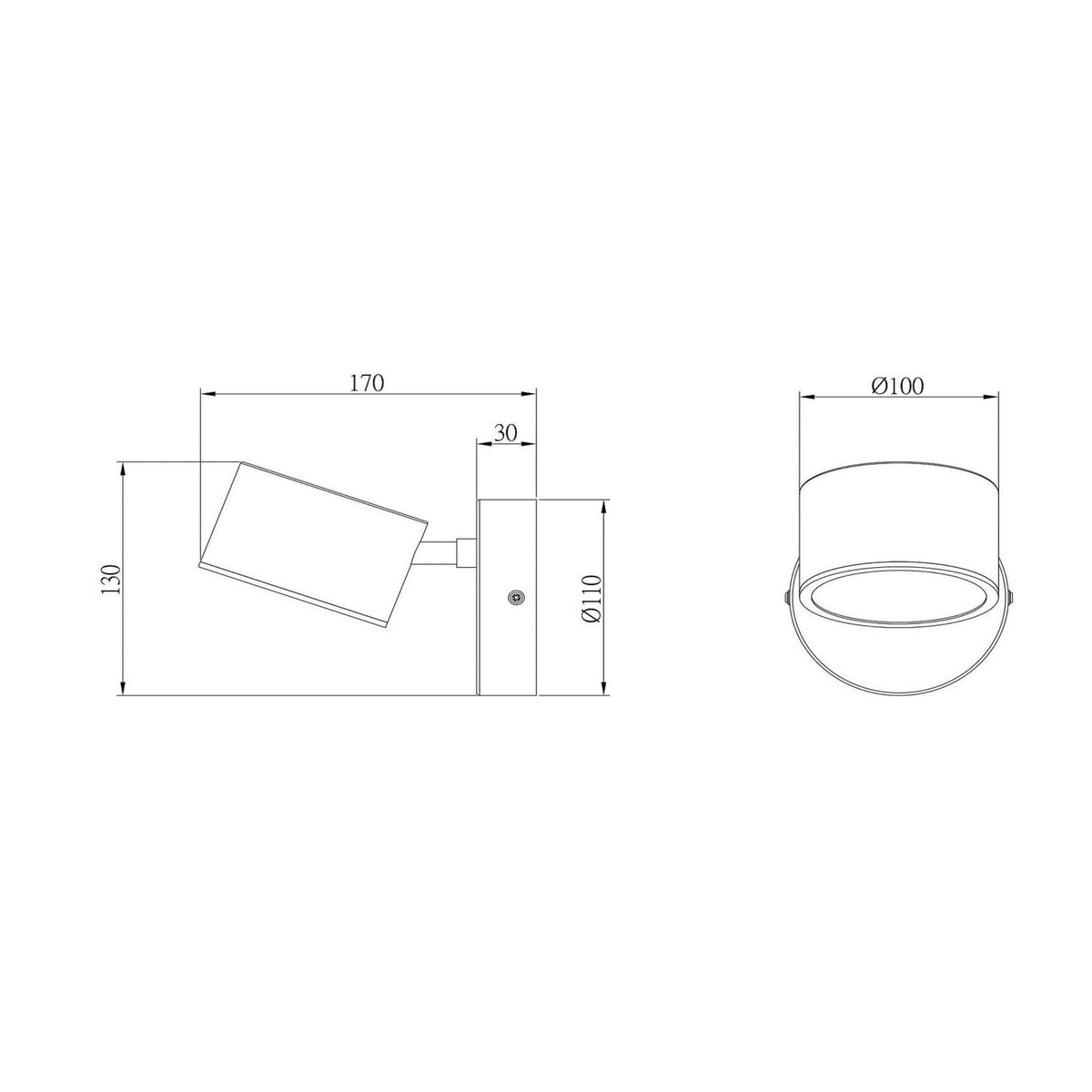Lucide Wandleuchte Wandlampe Gian LED schwarz Metall Touchdimmer 2700 K Ra90873 - 5411212441997