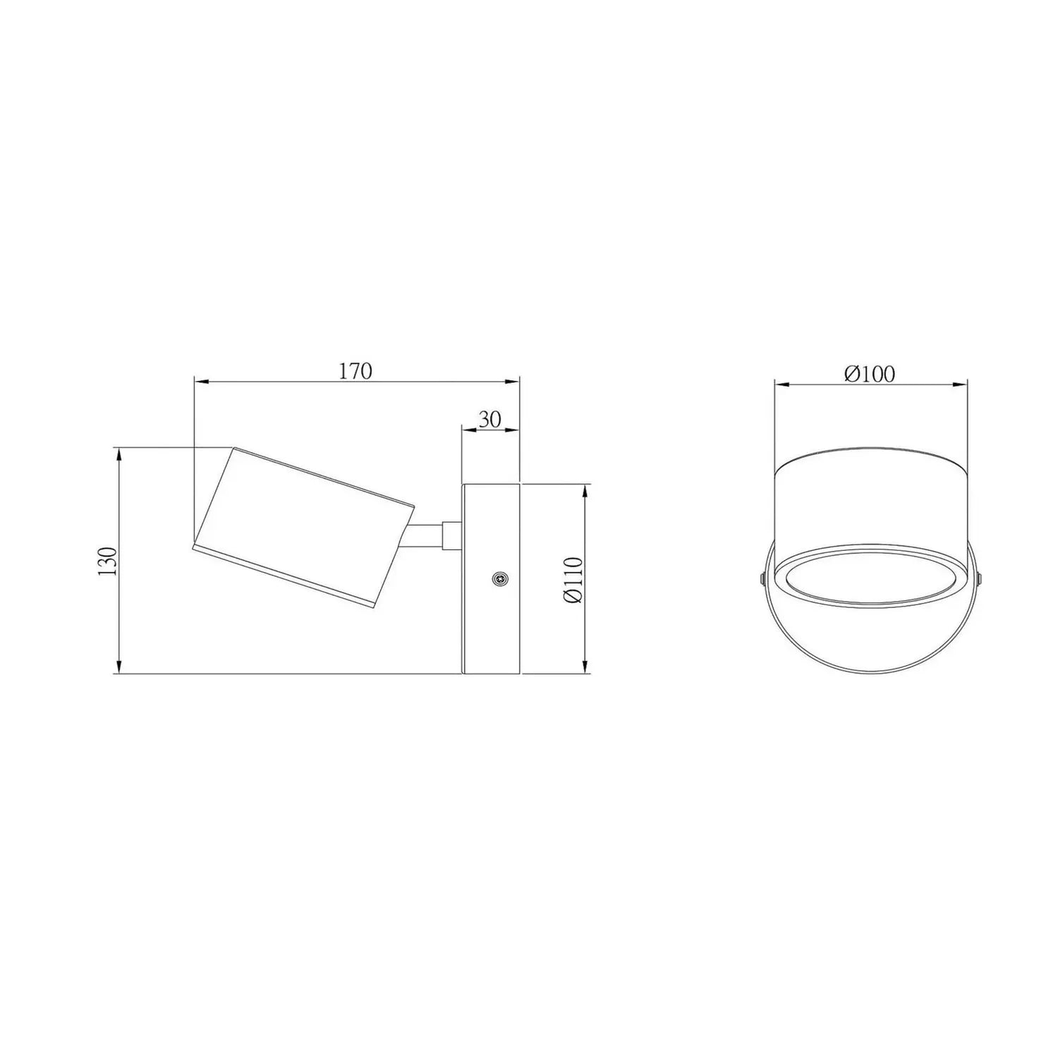 B-Ware Lucide Wandleuchte Wandlampe Gian Led Schwarz Metall Touchdimmer 2700 K Ra90 - 5411212441997