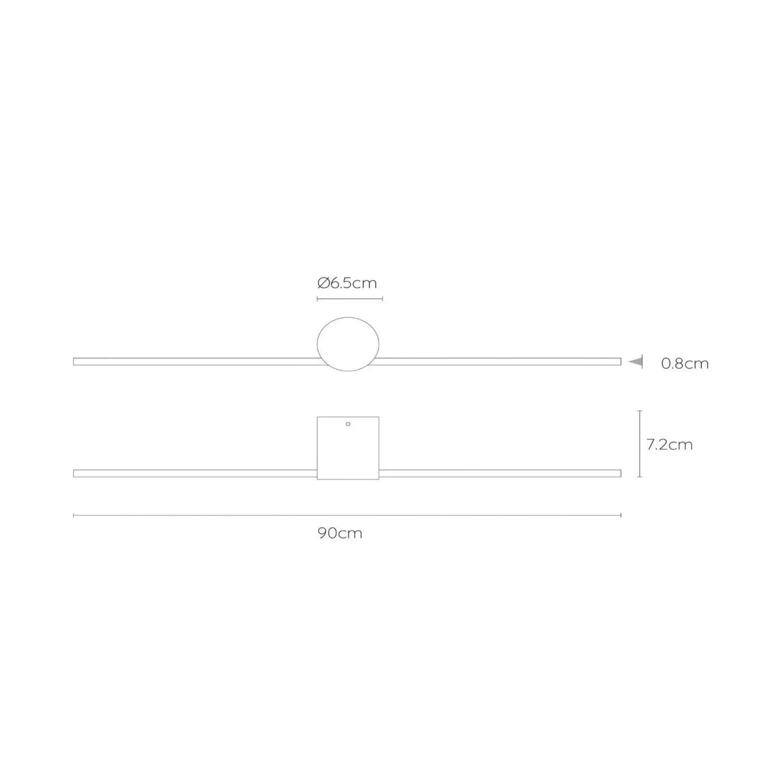 B-Ware Lucide Led Wandleuchte Wandleuchte Licht Mizar 90 Cm Schwarz Aluminium Ip44 - 5411212126931