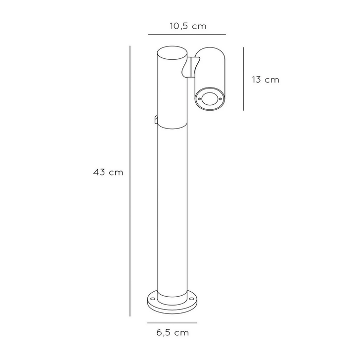 Lucide Led Wegeleuchte Wegelampe Beleuchtung Anthrazit Aluminium 43cm Spot Lampe B-Ware - 5411212271679