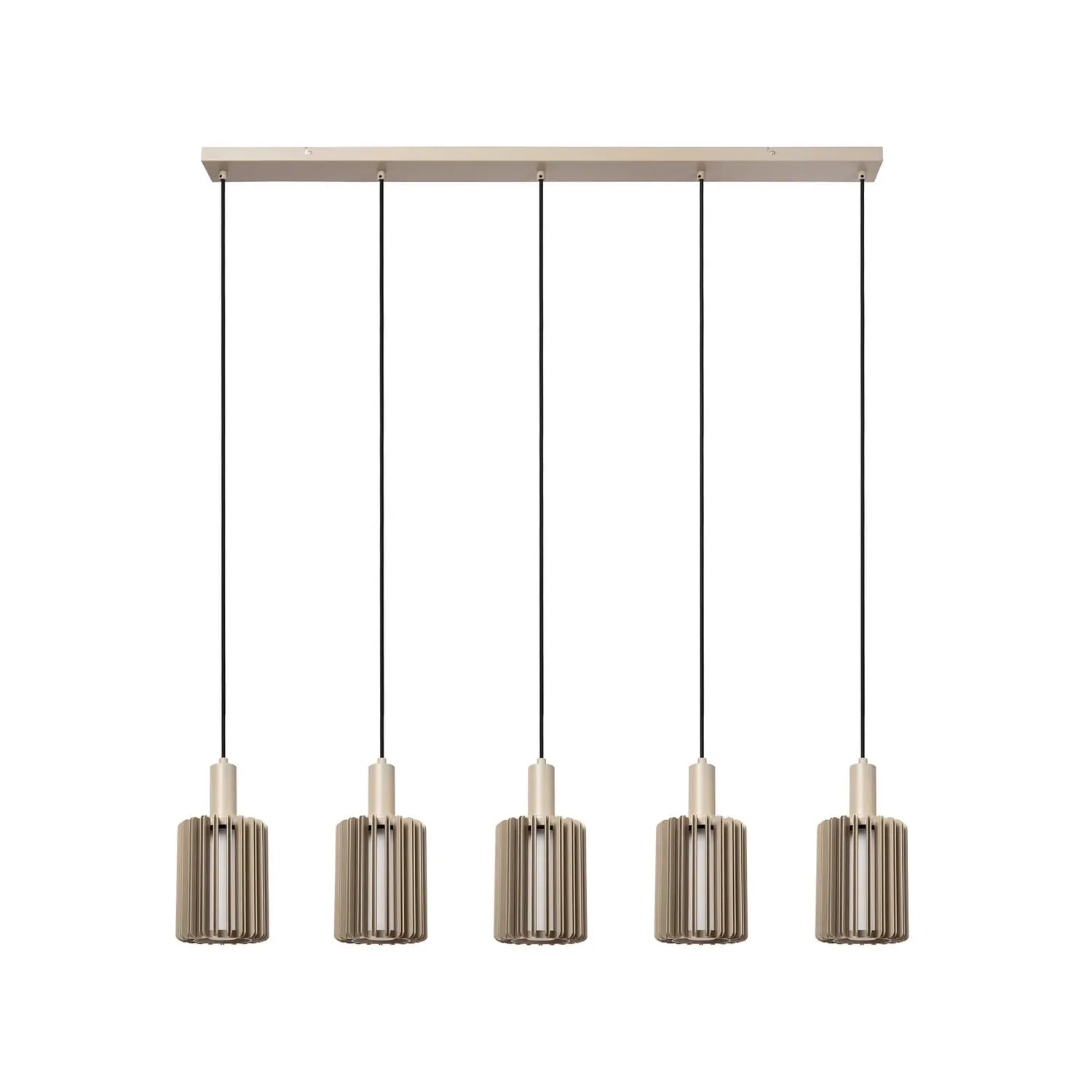 B-Ware Lucide Pendellampe Hängeleuchte Lambres Glas Metall Taupe 5 Flammig E27 Led - 5411212452979