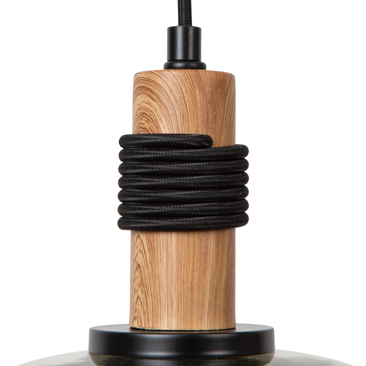 B-Ware Lucide Pendelleuchte Hängelampe Glas Amber Schwarz Ilona ø 22 Cm E27 Led Lampe - 5411212452665