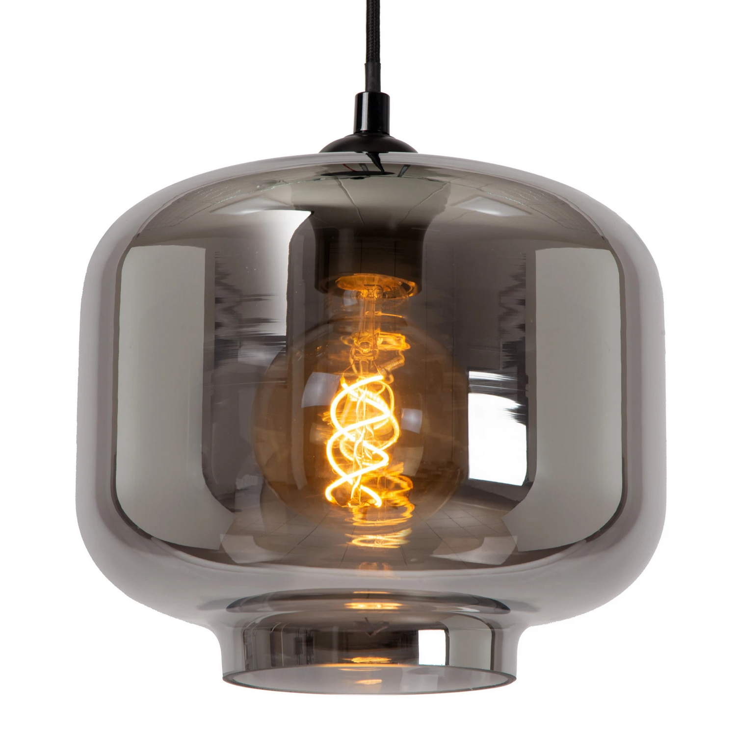 Lucide Pendelleuchte Medine Rauchgrau ø 46 Cm Glas 3 Flammig Deckenlampe Lampe B-Ware