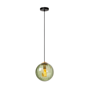 B-Ware Lucide Monsaraz Pendelleuchte Hängelampe Grün Glasleuchte ø 25 Cm Glas 1 Flammig