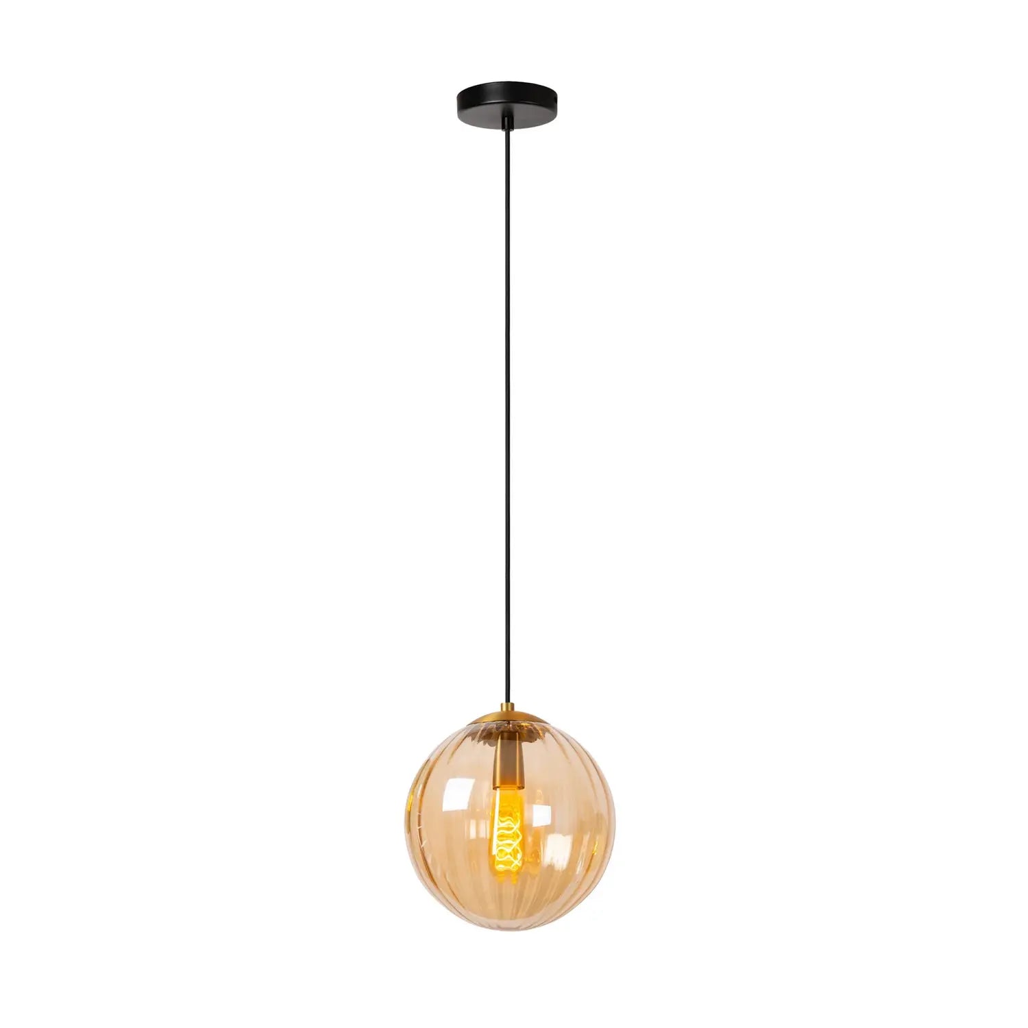 B-Ware Lucide Pendelleuchte Hängelampe Monsaraz Glas Amber 1 Flammig E27 Led ø 25 Cm - 5411212452405
