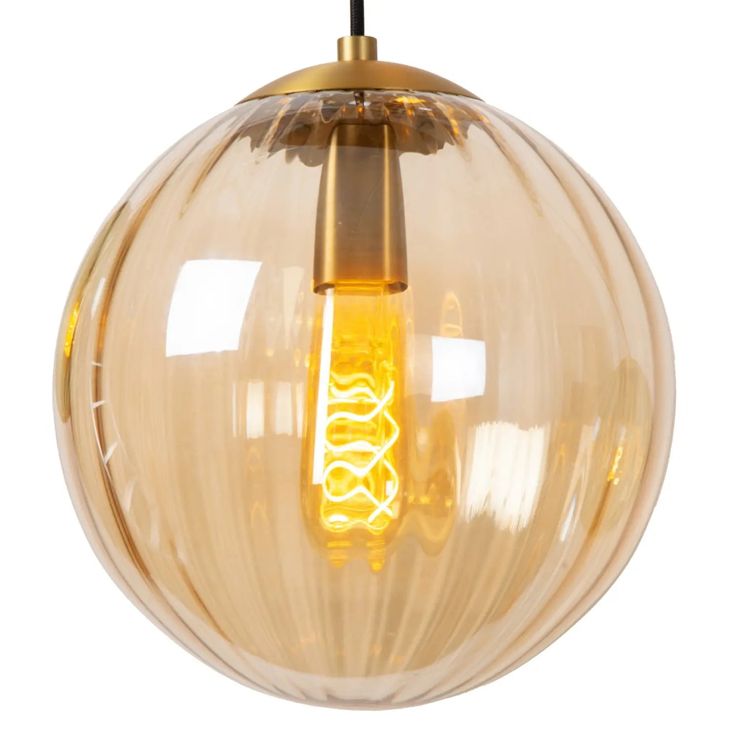 B-Ware Lucide Pendelleuchte Hängelampe Monsaraz Glas Amber 1 Flammig E27 Led ø 25 Cm - 5411212452405