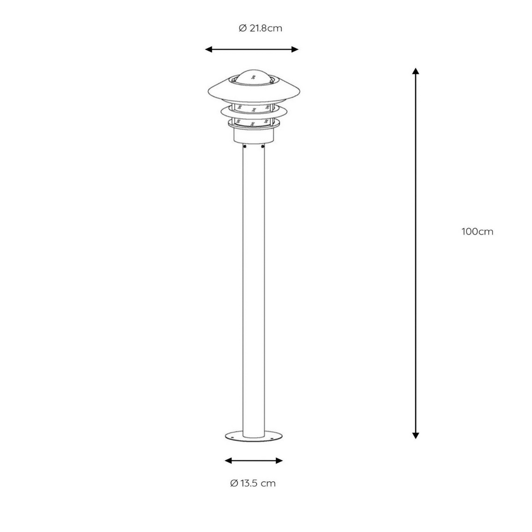 Lucide Pollerleuchte Sockelleuchte Zico Chrom Matt Ip44 Lampe Siehe Text/Foto B-Ware - 5411212114808