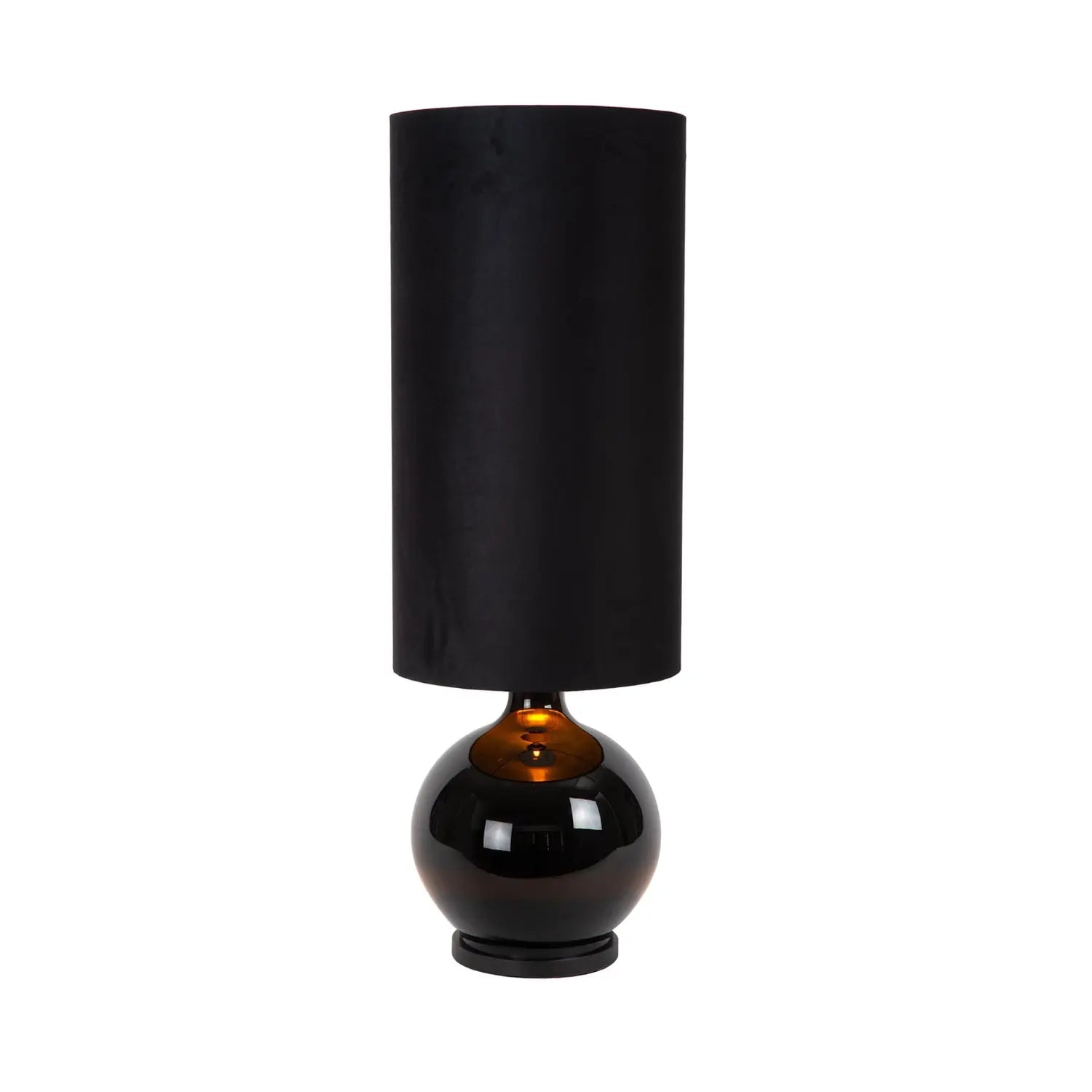 B-Ware Lucide Stehleuchte Standleuchte Esterad Glas Schwarz Schalter Kabel Baumwolle - 5411212106018
