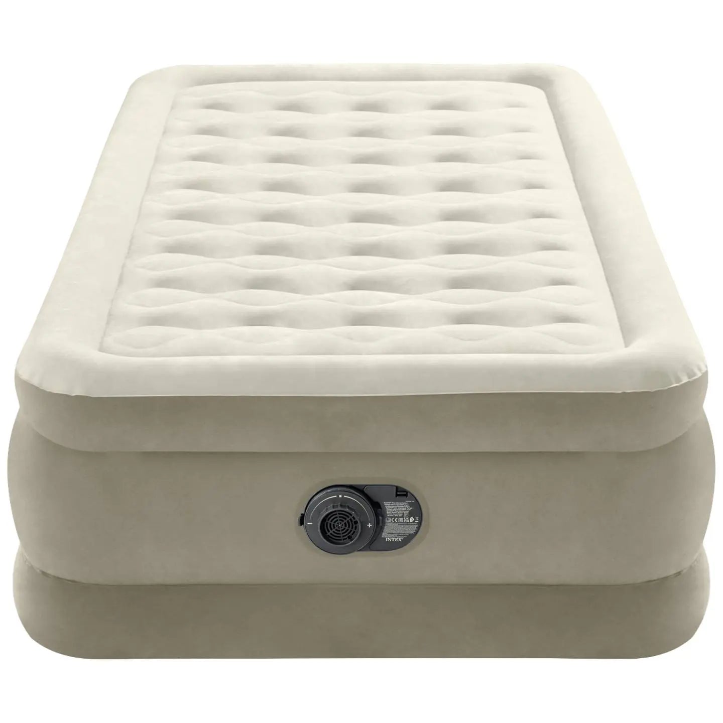 B-Ware Intex Luftbett Dura Beam Ultra Plush Twin Luftmatratze Luft Bett 220 V Pumpe Braun  - 6941057422978