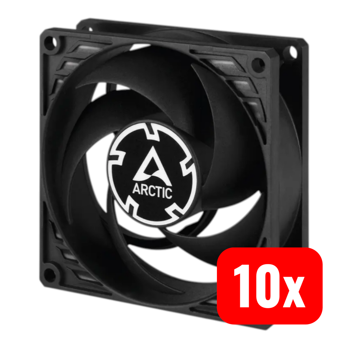 ARCTIC Lüfter Ventilator P8 Gehäuselüfter 80x80x25 schwarz Extrakühlung 10 STÜCK - 4895213701990