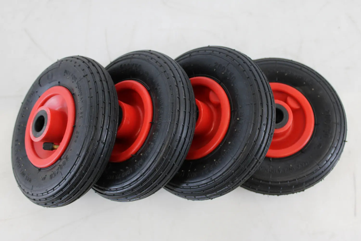 B-Ware Luftrad Mit Kunststofffelge Rad ø 200mm Rollengelagert Tk75kg 4 Stück 4er Set - 1