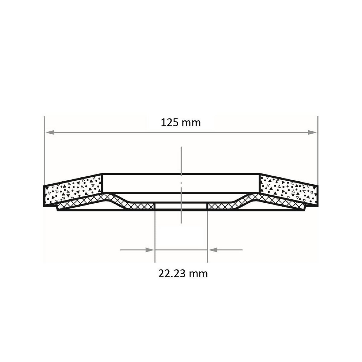 LUKAS-ERZETT Fächerschleifscheibe Schleifscheibe 125 mm Bohrung 22.23 mm 10 St - 4027497579402