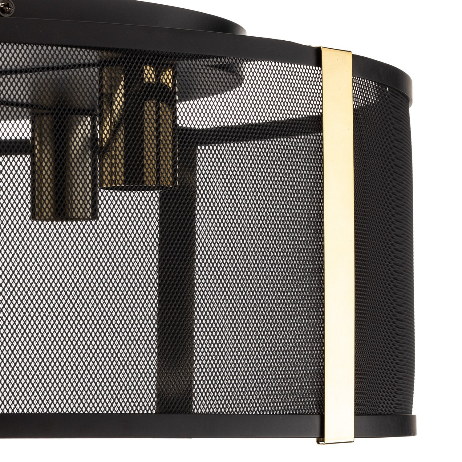 Luminex Deckenlampe Leuchte Lavinia Gold Schwarz Streifen Fünfflammig E27 B-Ware - 5907565941487