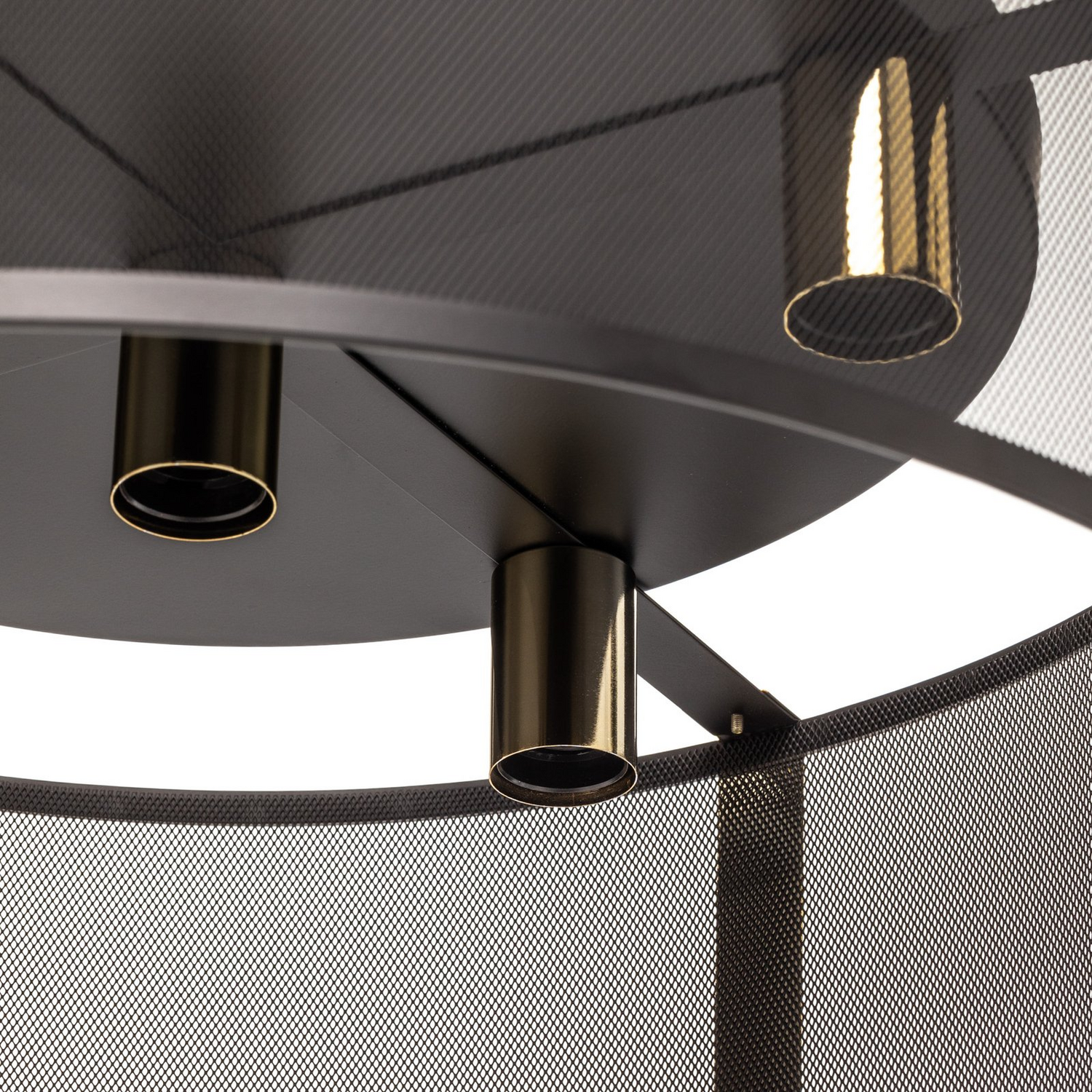 Luminex Deckenlampe Leuchte Lavinia Gold Schwarz Streifen Fünfflammig E27 B-Ware - 5907565941487