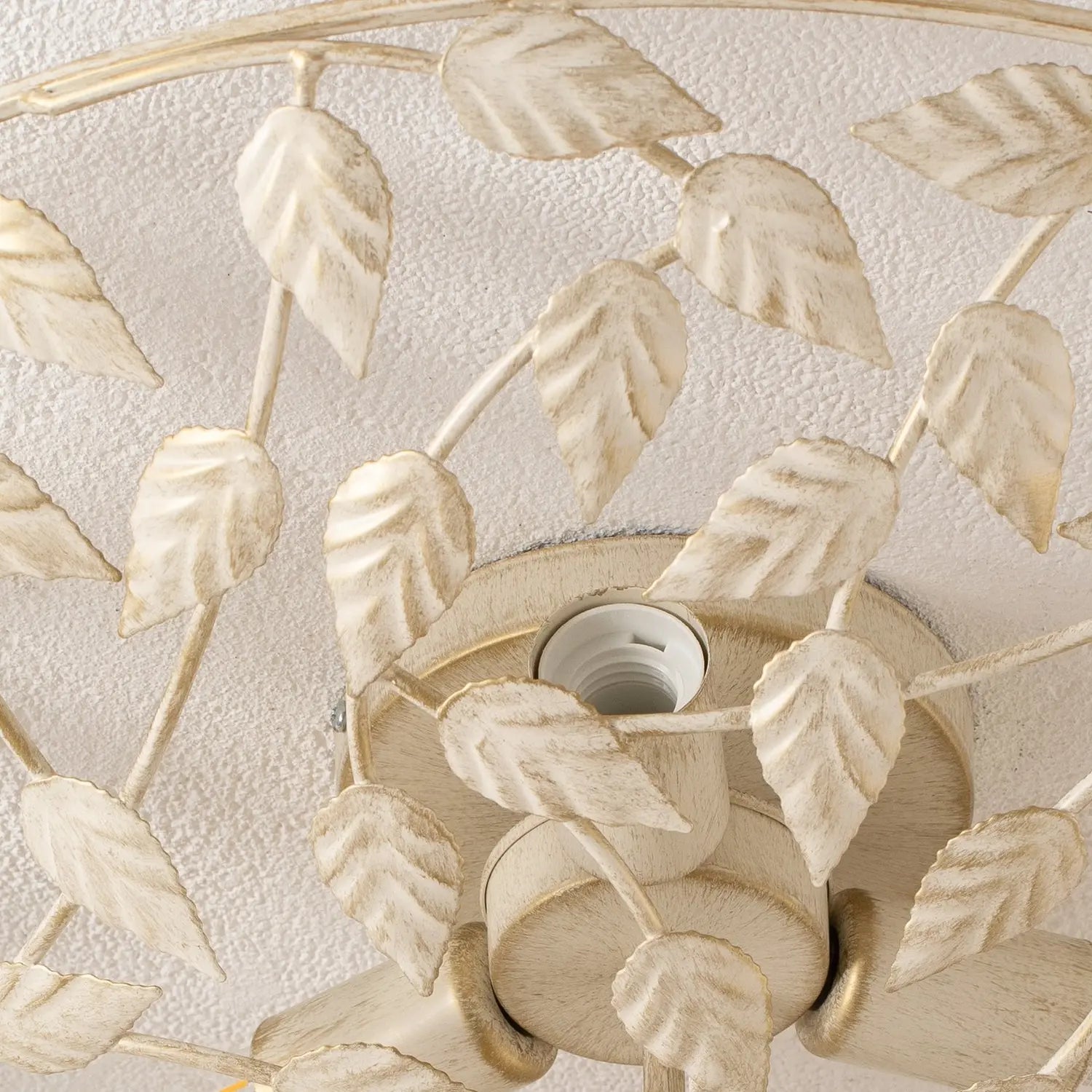 B-Ware Luminex Deckenleuchte Arion Lampe Creme Gold Patiniert ø 63 Cm Stahl Siehe Text - 5907565992410