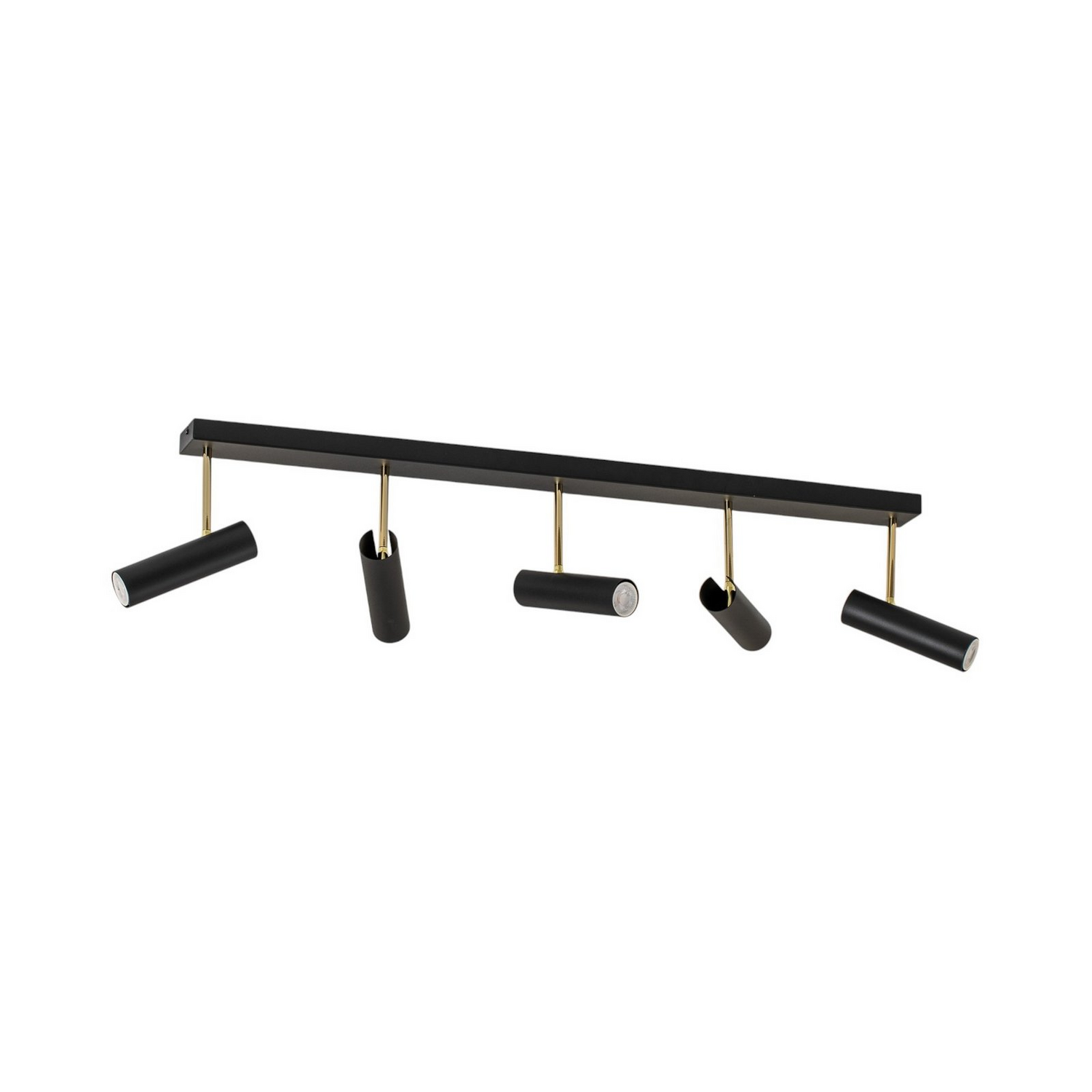 Luminex Deckenleuchte Lampe Axion Leuchte Led 5 Flammig Stahl Schwarz Gold Gu10 B-Ware - 5907565943191